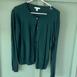 Green cardigan